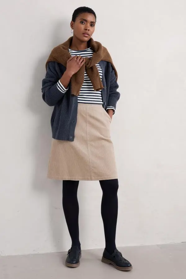 Dovetail A-Line Corduroy Skirt