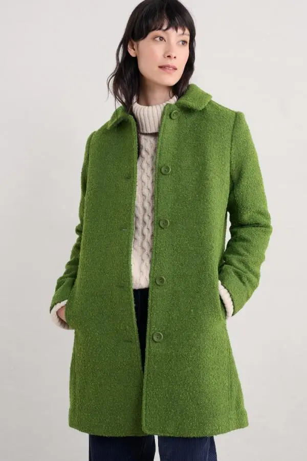 Wood Cabin Wool Blend Twill Coat