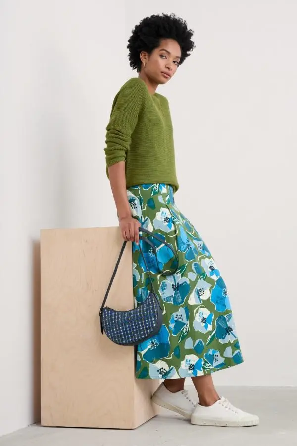 Swallow Hill Printed A-Line Skirt