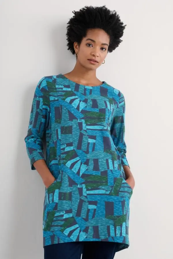 Shore Foraging Printed Tunic (GOTS)