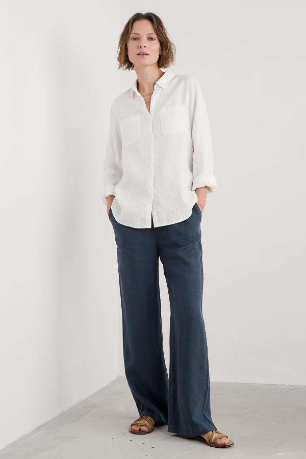 Tide Flow Wide Leg Linen Trousers