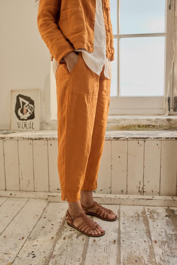 Saltings Linen Cropped Trousers