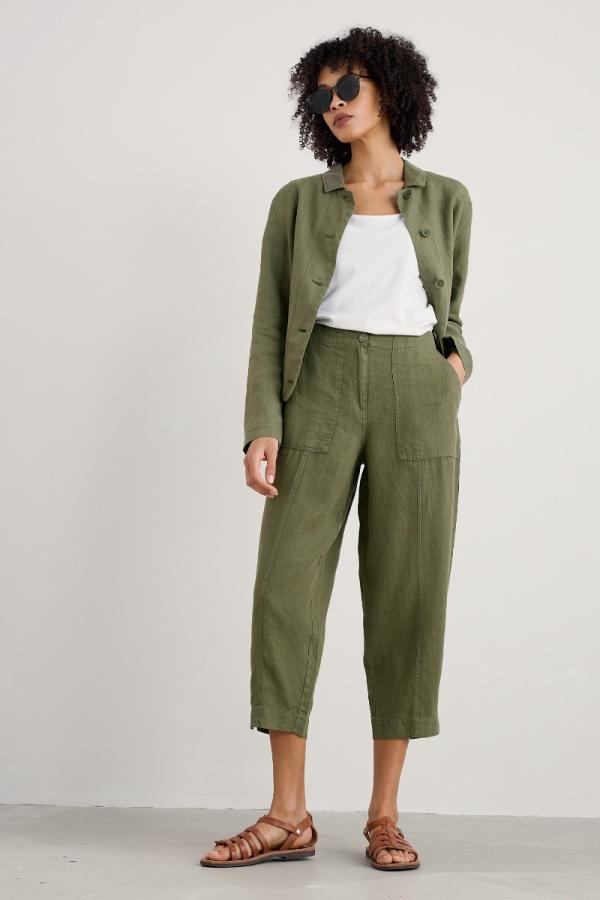 Saltings Linen Cropped Trousers