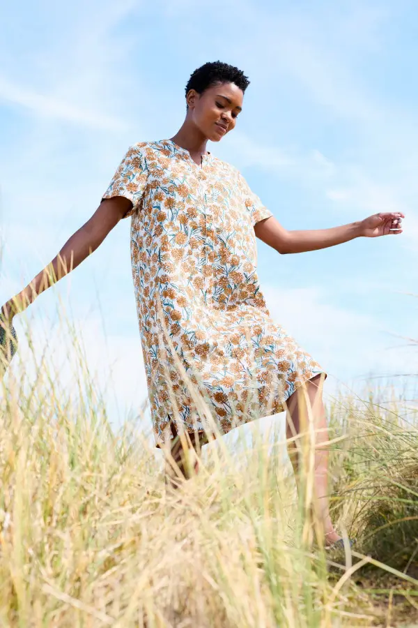 Foreshore A-line Linen Dress