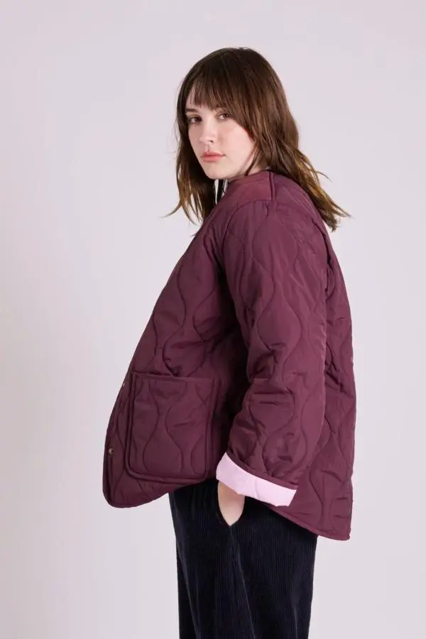 Milly Plum Quilted Jacket