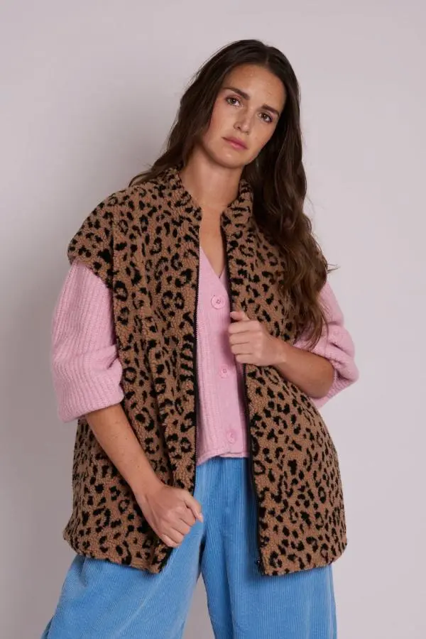 Margie Leopard Gilet