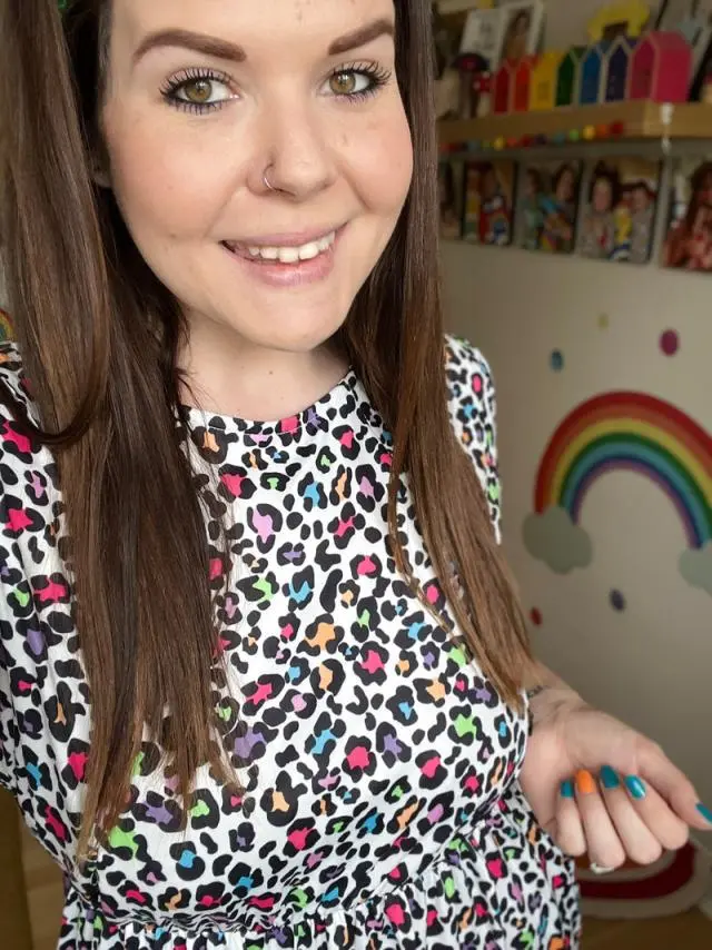 Ruby Rainbow Leopard Breastfeeding Dress