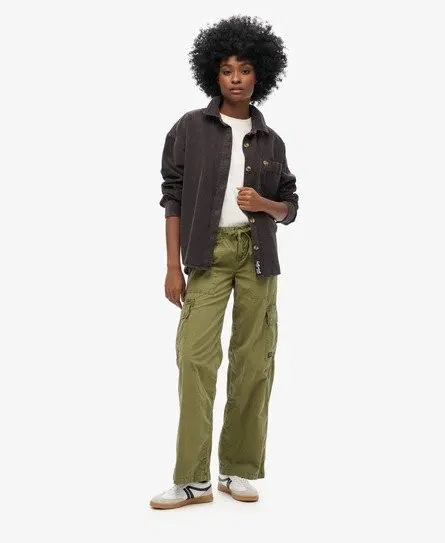 Superdry Women's Low Rise Utility Pants Khaki / Olive Khaki - 