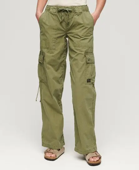 Superdry Women's Low Rise Utility Pants Khaki / Olive Khaki - 