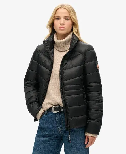 Superdry Women's Fuji Quilted Padded Jacket Black -