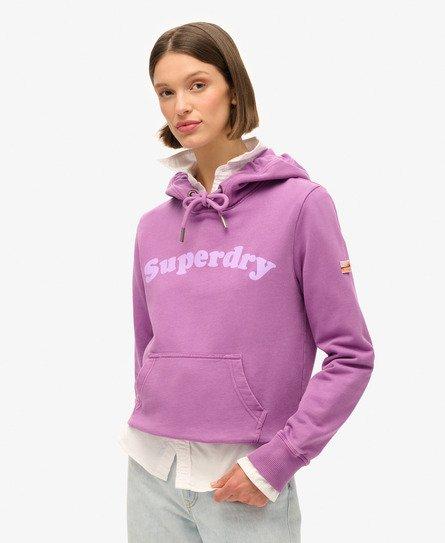 Superdry Women's Cooper Tonal Logo Hoodie Purple / Dewberry - 