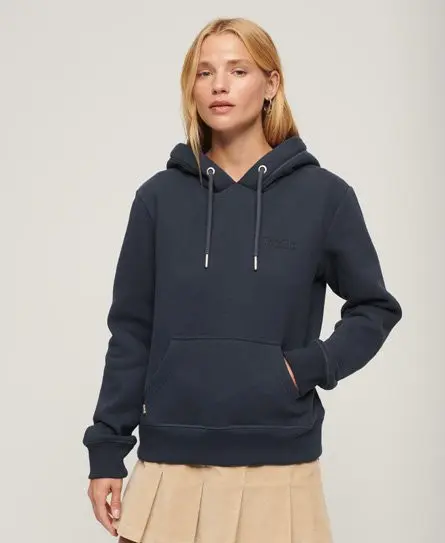 Superdry Women's Essential Logo Hoodie Navy / Preppy Navy -