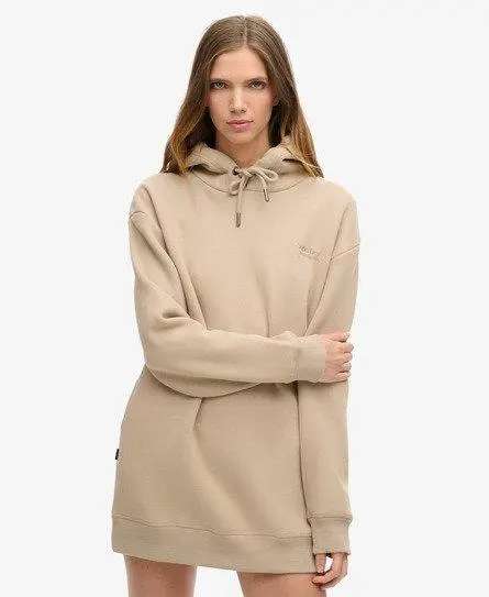 Superdry Women's Essential Hoodie Dress, Beige, 