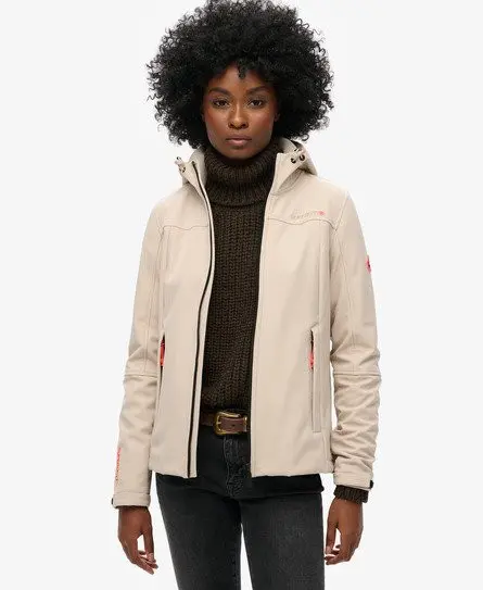 Superdry Women's Hooded Classic Trekker Jacket Beige / Chateau Gray -