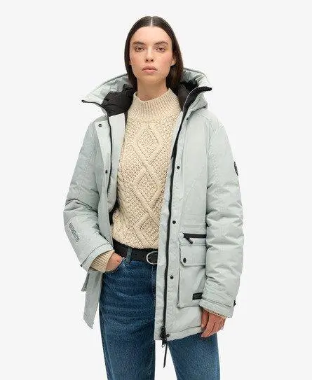 Superdry Women's City Padded Parka Jacket Light Grey / Puritan Grey -