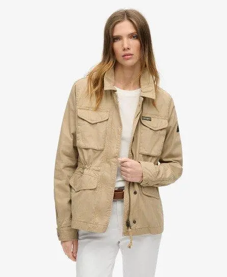 Superdry Women's Military M65 Lined Jacket Green / Canyon Beige -