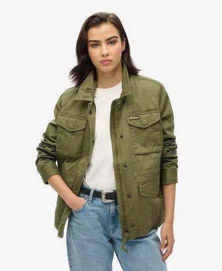 Superdry Women's Military M65 Lined Jacket Green / Burnt Olive -