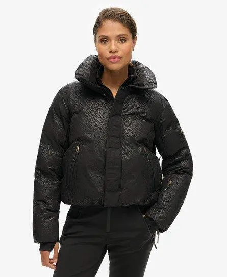 Superdry Women's Sport Ski Slalom Puffer Jacket Black / Superdry Monogram Black Luxe -