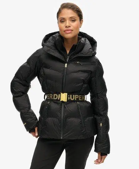 Superdry Women's Sport Ski Luxe Puffer Jacket Black -