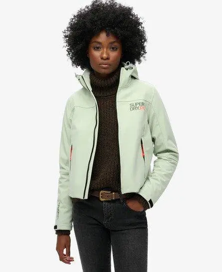 Superdry Women's Hooded Soft Shell Trekker Jacket Light Grey / Puritan Grey -