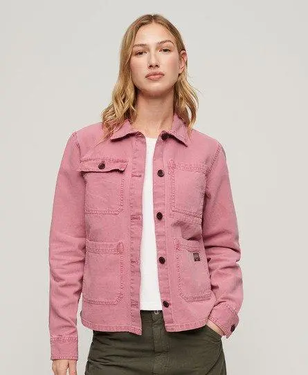 Superdry Women's Four Pocket Chore Jacket Pink / Dusty Rose -