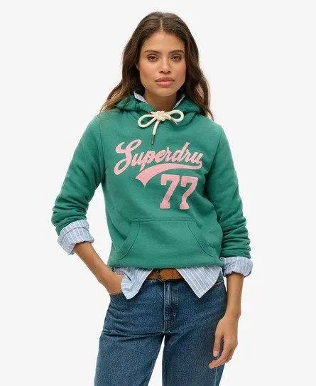 Superdry Women's Super 77 Hoodie Green / Pine Green -