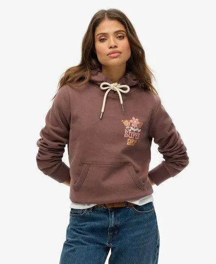 Superdry Women's Summer Garden Hoodie Brown / French Roast Brown -