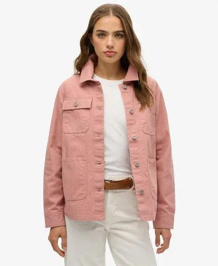 Superdry Women's Chore Jacket Pink / Ash Rose -