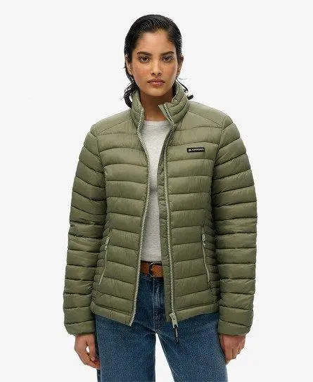 Superdry Women's Fuji Lite Padded Jacket Green / Dusty Olive Green -