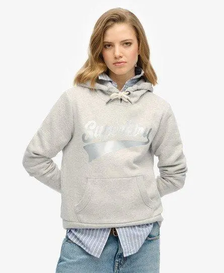 Superdry Women's Super Athletics Hoodie Light Grey / Glacier Grey Marl -