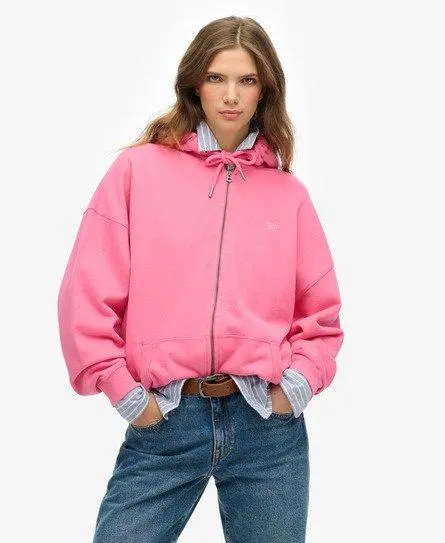 Superdry Women's Studios Zip Hoodie Pink / Azalea Pink -