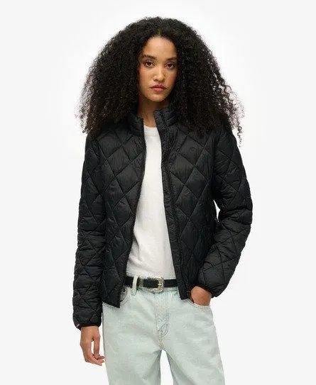 Superdry Women's Diamond Quilt Fuji Lite Jacket Black -