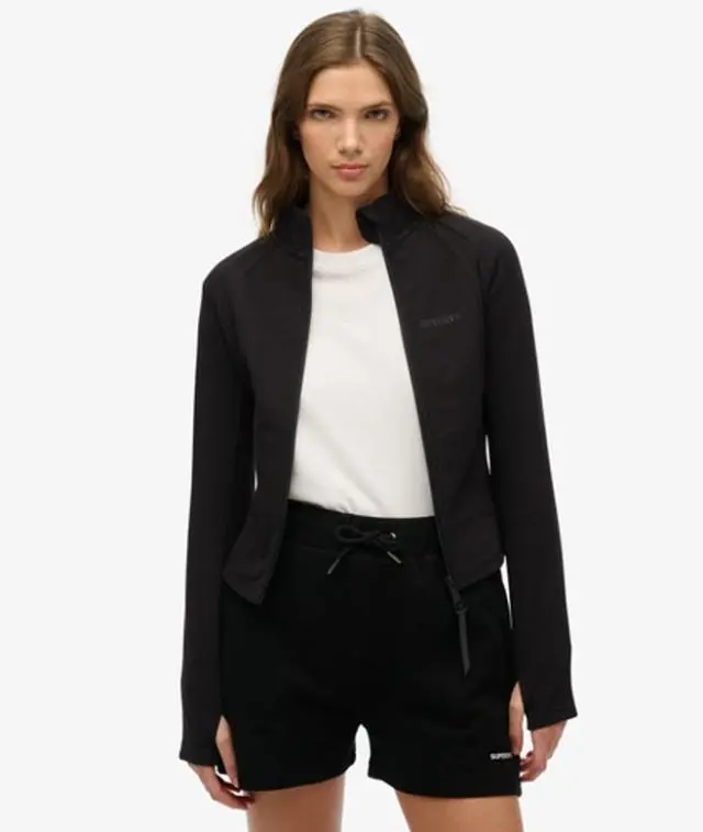 Superdry Women's Active Tech Fitted Track Top Black -