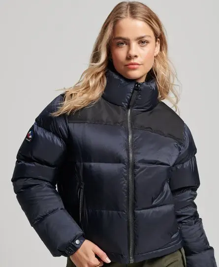 Superdry Women's Sportstyle Code Puffer Jacket Navy / Eclipse Navy - 