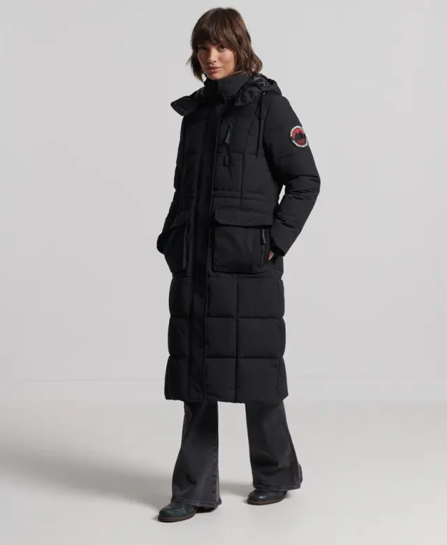 Superdry Women's Longline Everest Coat Black - 