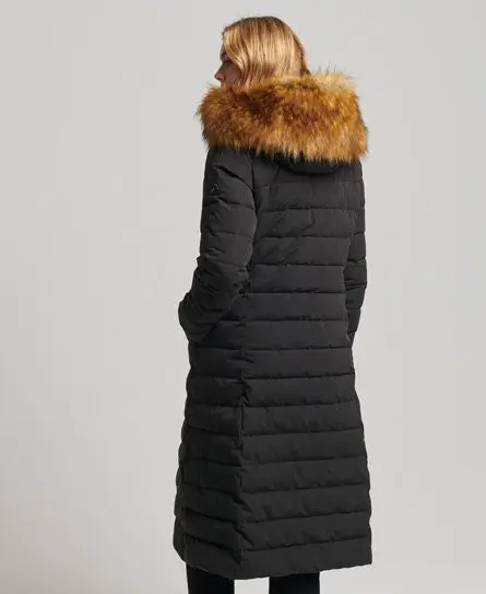 Superdry Women's Arctic Longline Puffer Coat Black - 