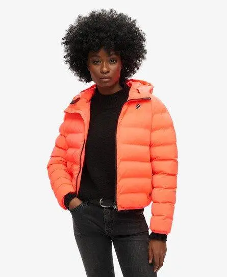 Superdry Women's All Seasons Padded Jacket Cream / Hyper Fire Coral - 