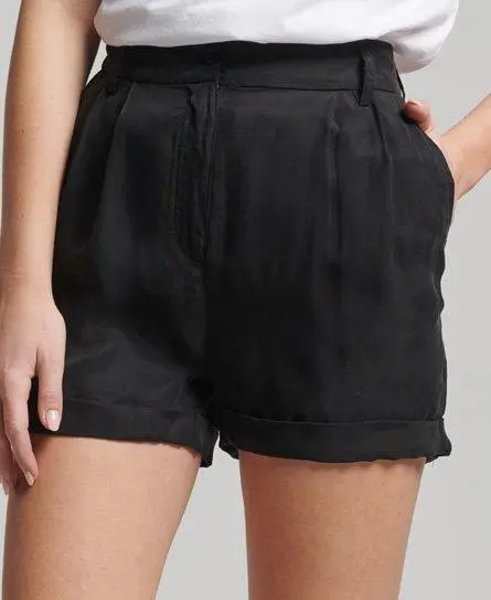 Superdry Women's Cupro Shorts Black - 