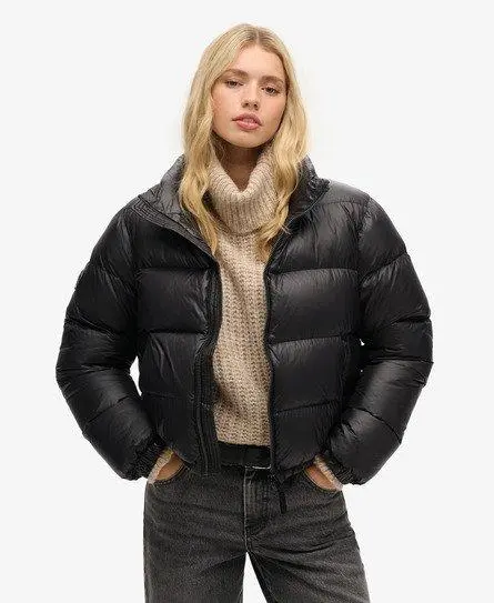 Superdry Women's Luxe Alpine Down Padded Jacket Black - 