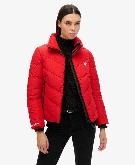 Superdry Women's Non Hooded Sports Puffer Jacket Red / Risk Red - 