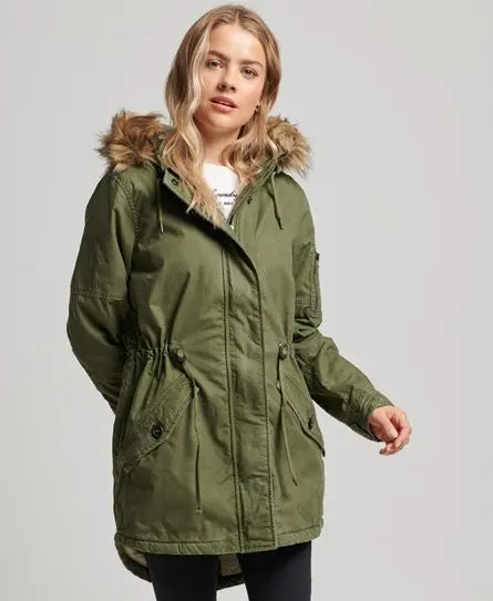 Superdry Women's Field Parka Coat Khaki - 