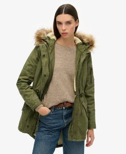 Superdry Women's Field Parka Coat Khaki - 