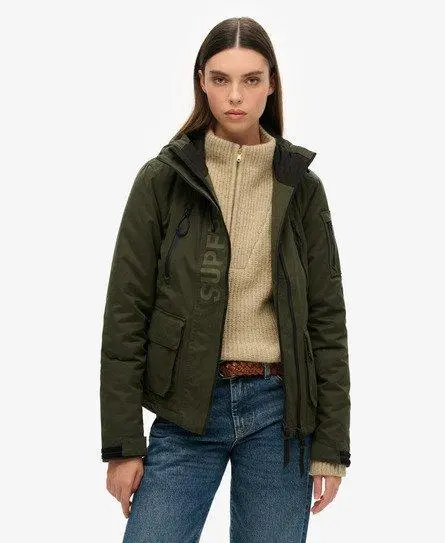 Superdry Women's Ultimate Microfibre SD-Wind Jacket Green / Surplus Goods Olive - 