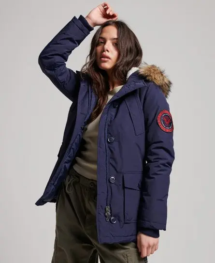 Superdry Women's Everest Parka Jacket Navy - 