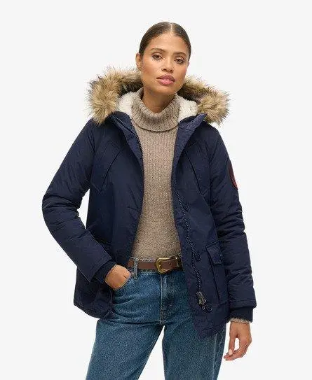 Superdry Women's Everest Parka Jacket Navy - 