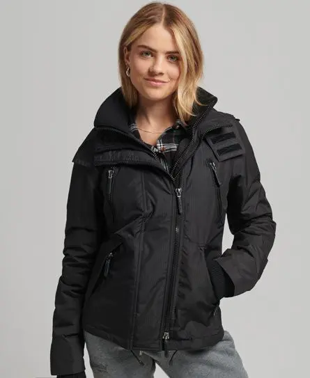 Superdry Women's Hooded Logo Windbreaker Jacket Black - 