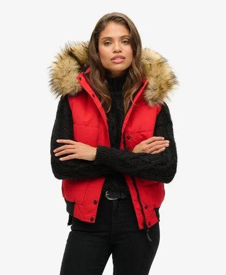 Superdry Women's Ella Gilet Red / High Risk Red - 