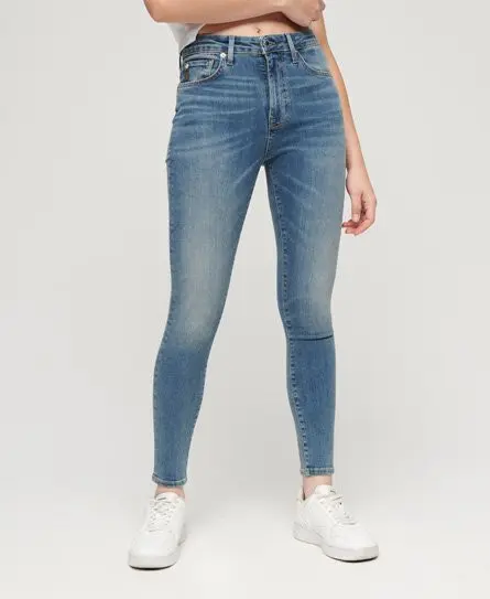 Superdry Women's Organic Cotton Vintage Mid Rise Skinny Jeans Blue / Salem Mid Blue - 