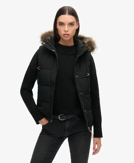 Superdry Women's Everest Faux Fur Gilet Black - 