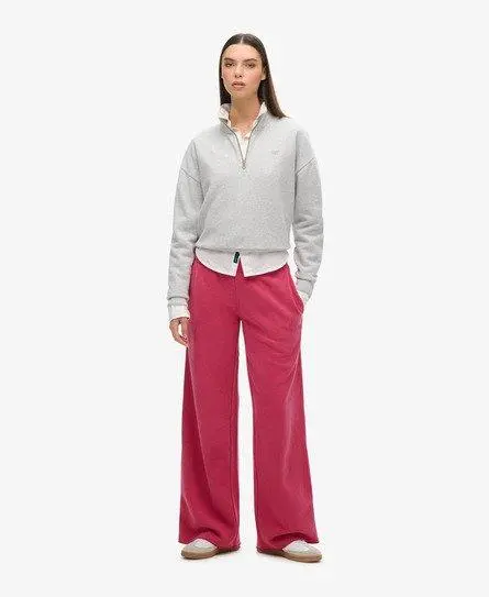 Superdry Women's Wash Wide Leg Joggers Pink / Beetroot Pink - 